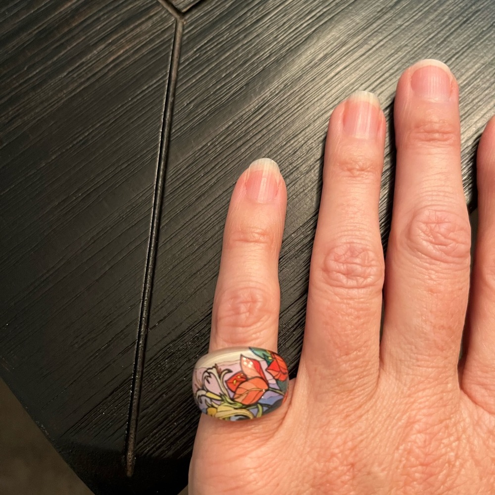 Colorful Floral Resin Rings - Picture 4 of 4